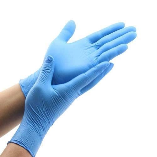 100 DISPOSABLE NITRILE GLOVES-BLUE L