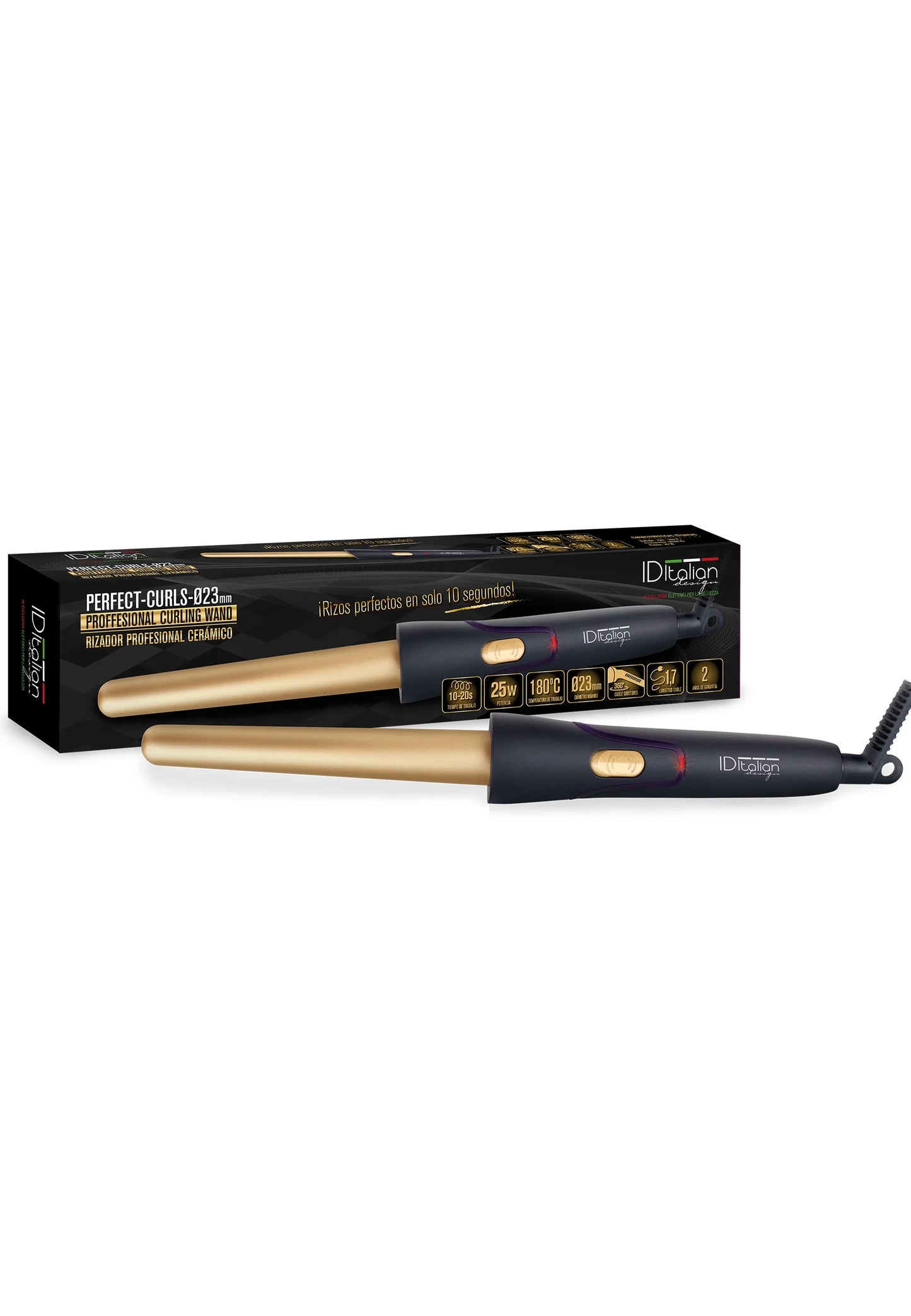 CURLING IRON PERFECT CURLS 23MM - Rizador - black