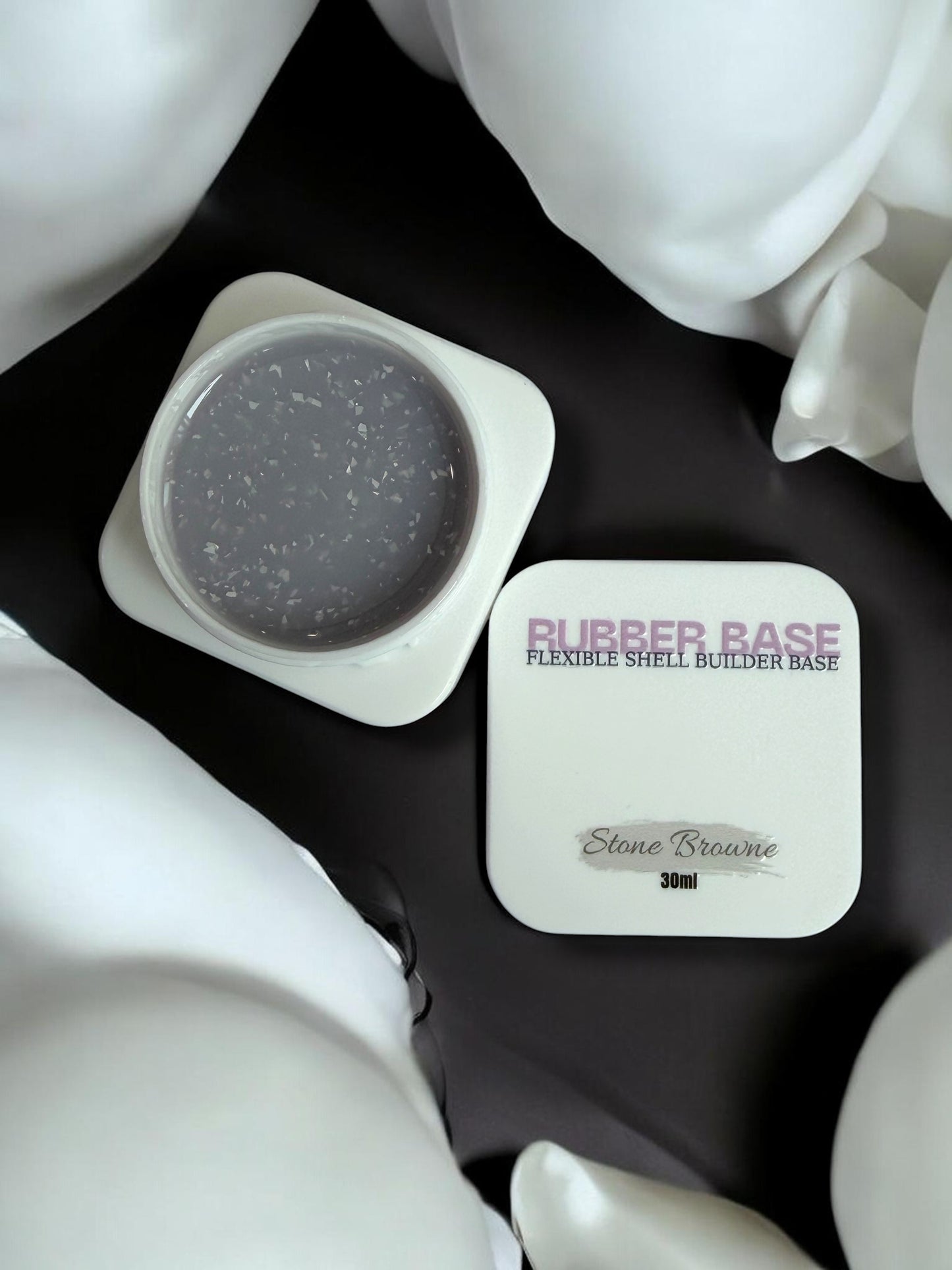 Rubber Base Flakes Stone Broune 30ml
