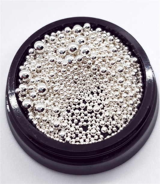 Metal Caviar Mix Sizes - Silver