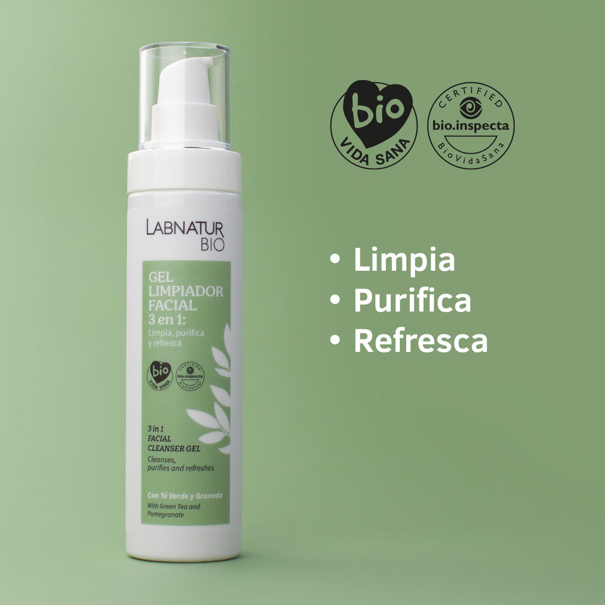 3 in 1 Facial Cleanser Gel 150 ml Labnatur Bio