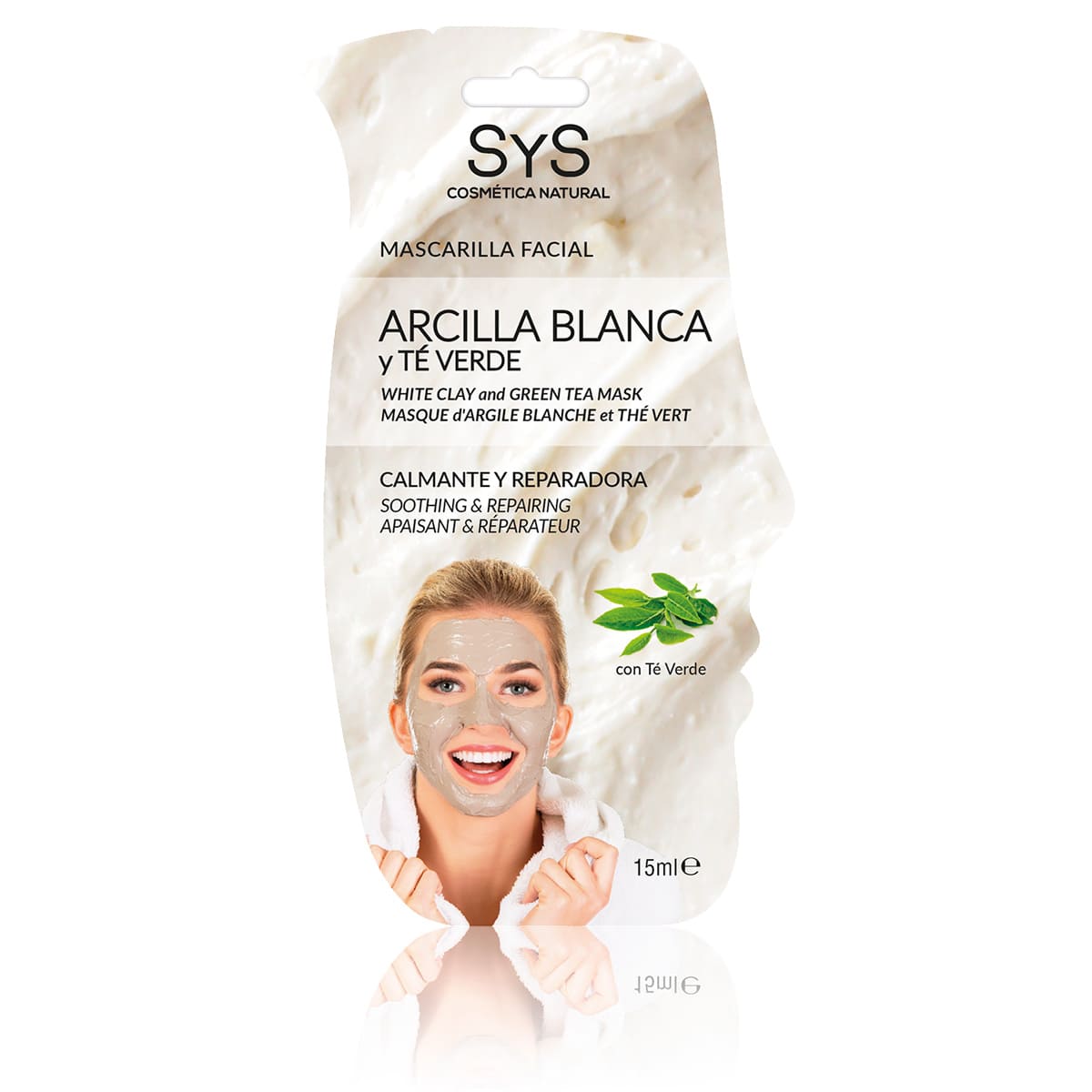 Mascarilla Facial Arcilla Blanca y Té Verde 15 ml SYS
