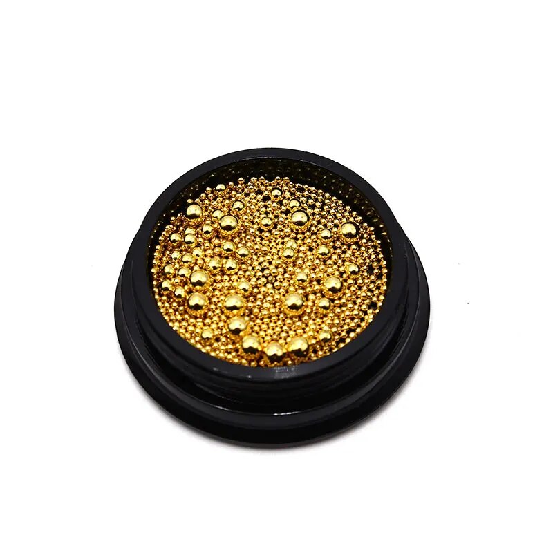 Metal Caviar Mix Sizes - Gold