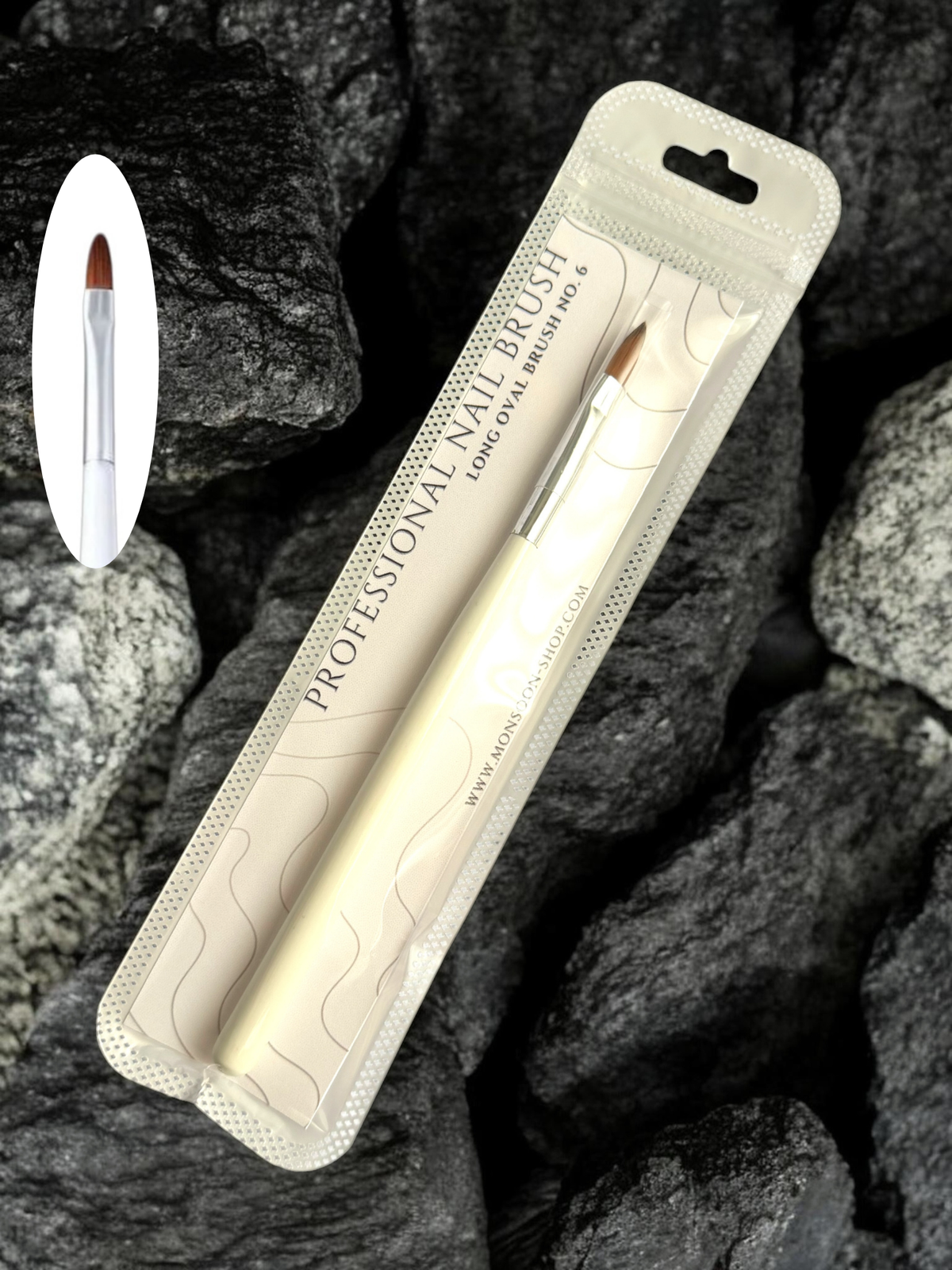NAIL BRUSH - LONG OVAL No. 6